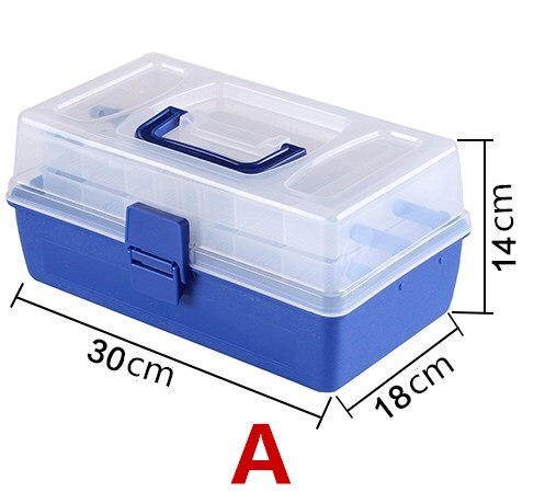 Finefish Grote Vissen Box Sterke Plastic Multifunctionele Visgerei Doos Vissen Tool Case: A