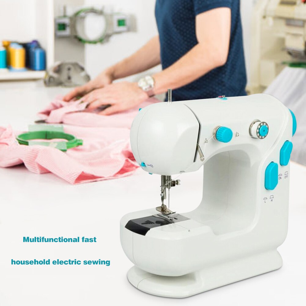 Household Sewing Machine Electric Double Threads Home Desk Sewing Knit Tool