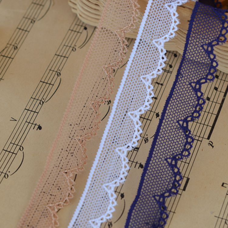 diy lace materials of stretch polyester lace 3 colors