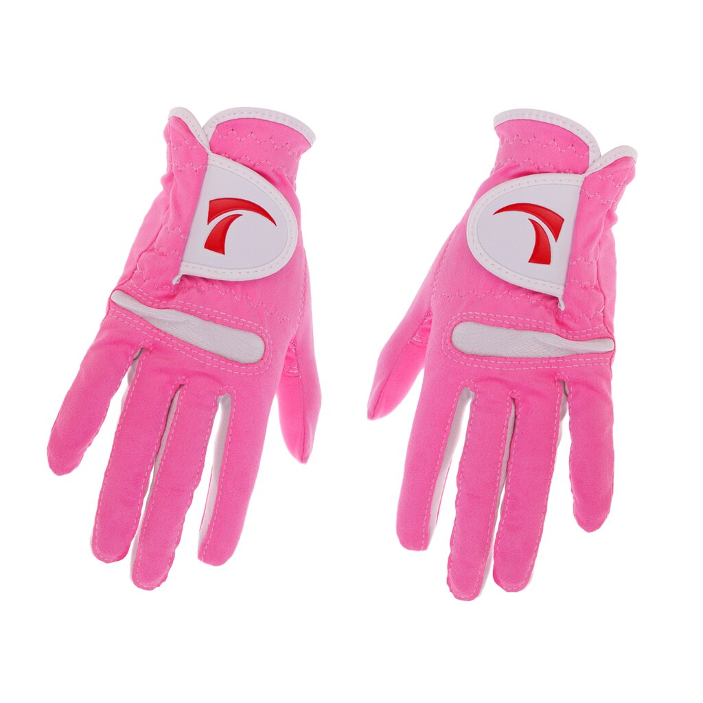 1 paire femmes gants de Golf Super fibre tissu antidérapant respirant rose