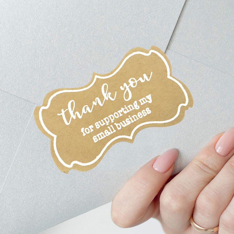 250pcs Thank You for supporting My Small Business Stickers Handmade Baking Label