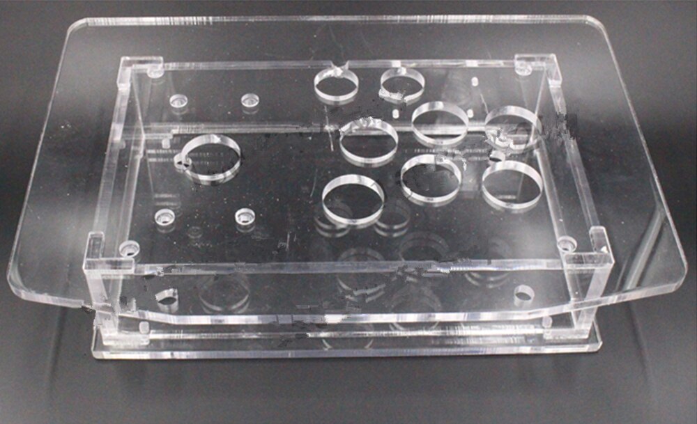 Cdragon arcade joystick akryl panel taske udskiftning gør-det-selv gennemsigtigt håndtag arcade game kit robust konstruktion
