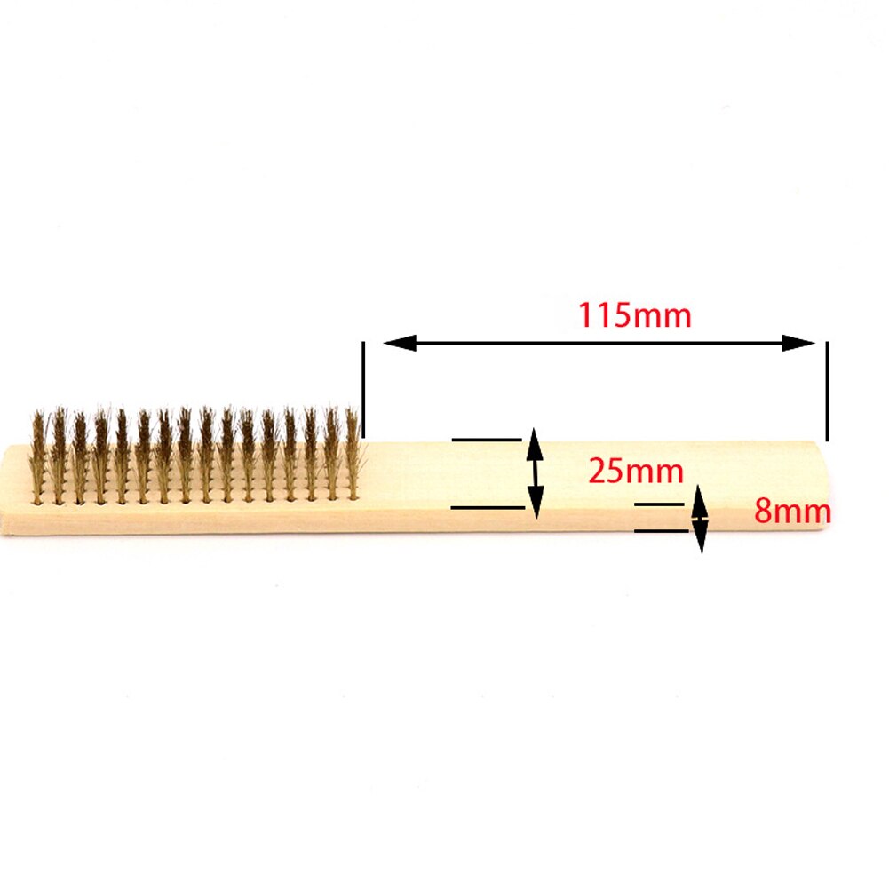Rust Removal Long Durable Practical Polishing Grinding Multipurpose Cleaning Tools Wooden Handle Portable 6x16 Row Wire Brush