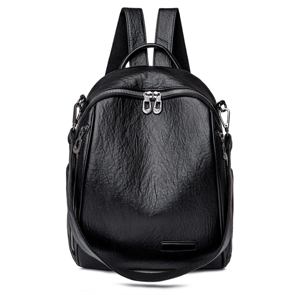 Dames 3 In 1 Rugzak Schoudertas Rugzak Academy Bookpack Vrouwen Schooltas Preppy Stijl Grote Klassieke Reizen Rugzak: Black