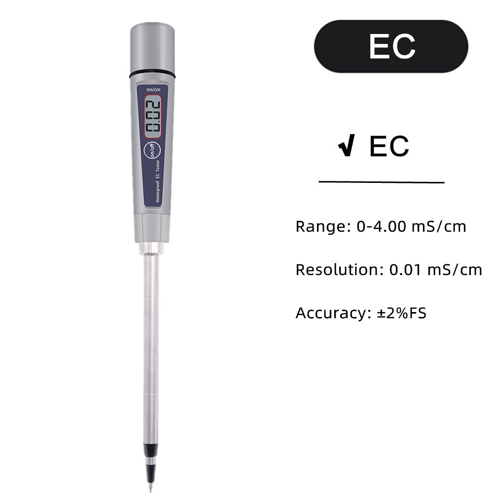 Medidor de Ph y humedad del suelo, medidor EC para el suelo, TDS CF, luz solar, humedad, jardín, Sensor de humedad del suelo opcional: EC
