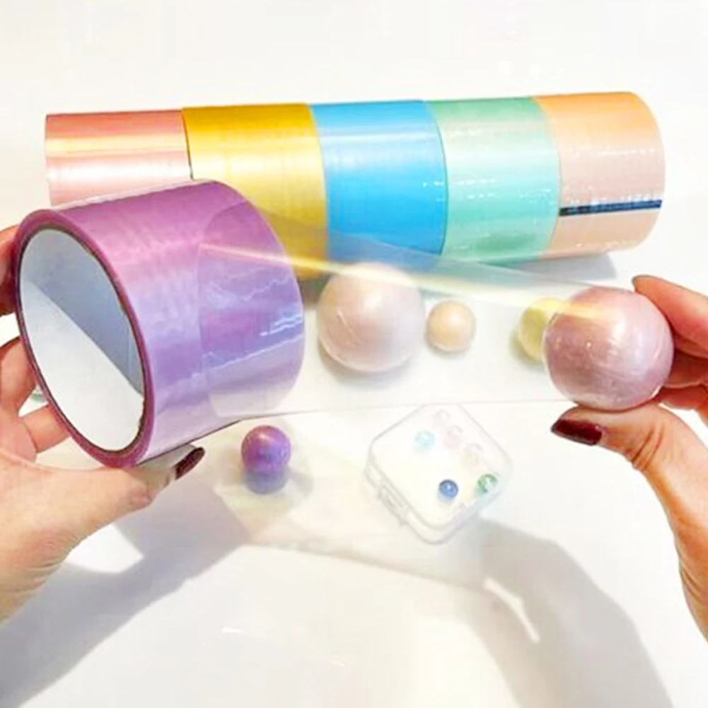 Tape Ball Klebebänder farbige Dekompression kleber Rollen DIY lustige Spielzeug Farb kugeln machen Washi bunte Maskierung Spielzeug Kleber