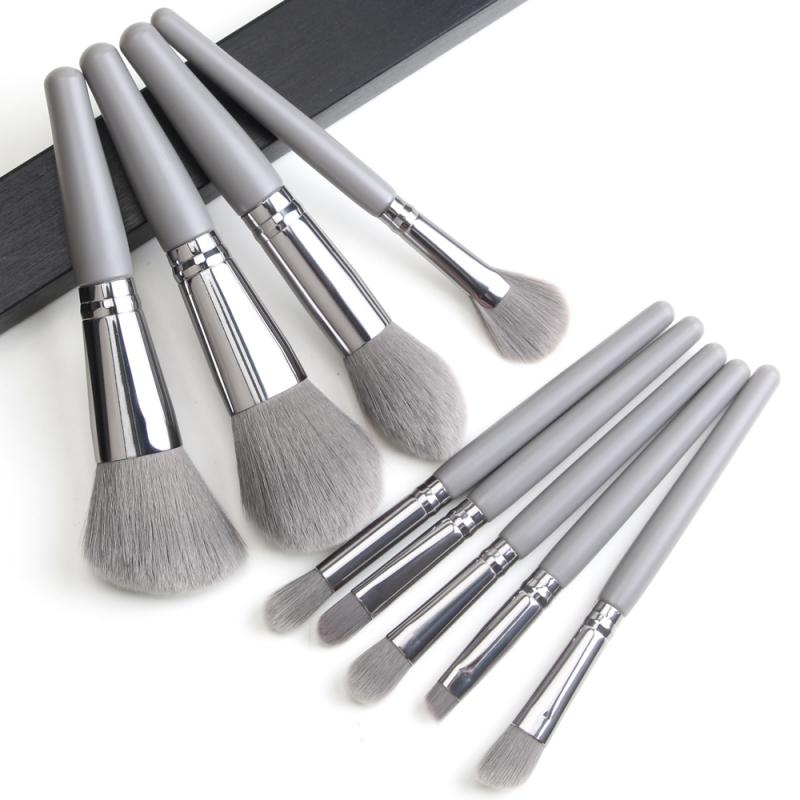 MAANGE 9 juego de brochas de maquillaje de barril redondo herramienta de belleza pincel herramienta de maquillaje Set brocha de maquillaje de ojos cepillos cosméticos TXTB1