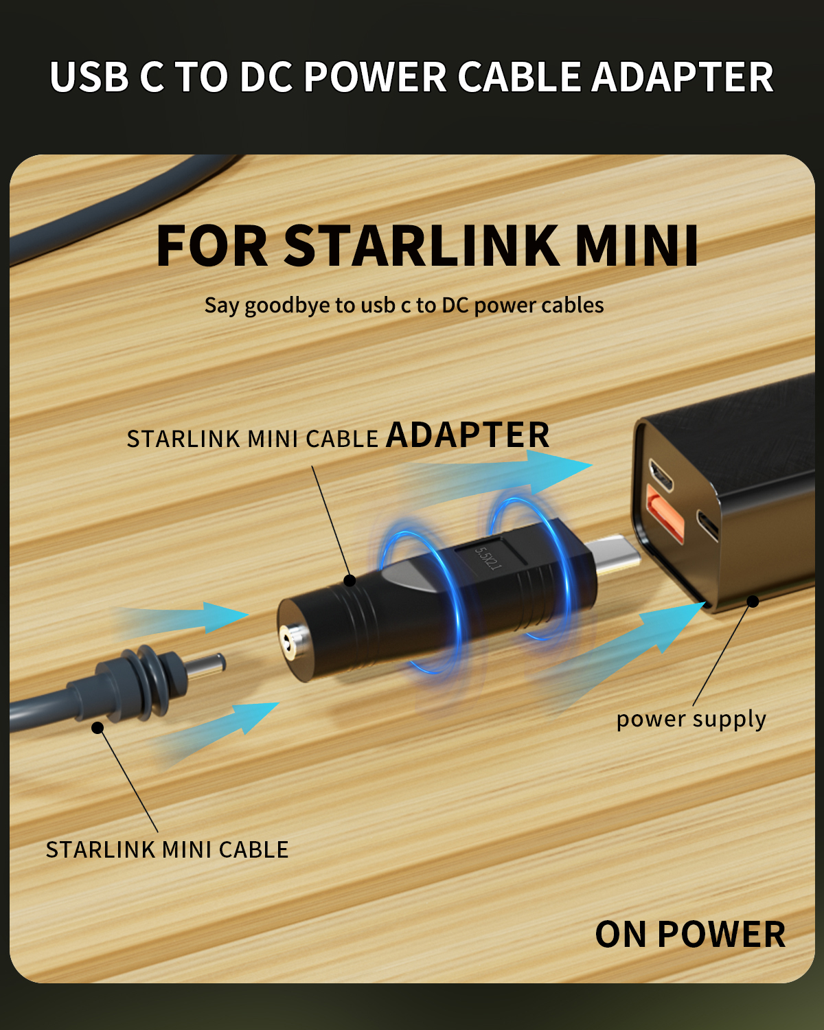 Starlink Mini accessories Starlink Ethernet Adapte,starlink mini cable,starlink mini usb c,Starlink mini DC Power Cable to USB-C