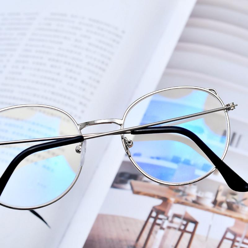 Gafas coreanas para mujer, lentes transparentes Retro con marco redondo