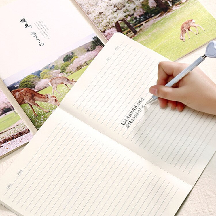 Creatieve Notebook B5 Grote Flamingo Sakura Kat Blue Whale Agenda note Diy's 30 pagina auto lijn notebook kantoorbenodigdheden bestand.