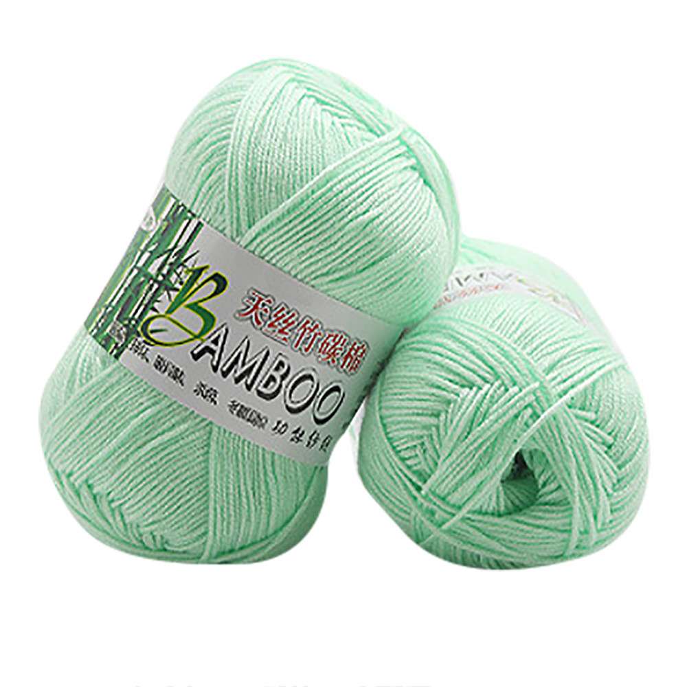 Bambou coton doux naturel tricot Crochet tricots laine fil doux pour tricoter à la main 30% coton 70% bambou Fiber 50g A20