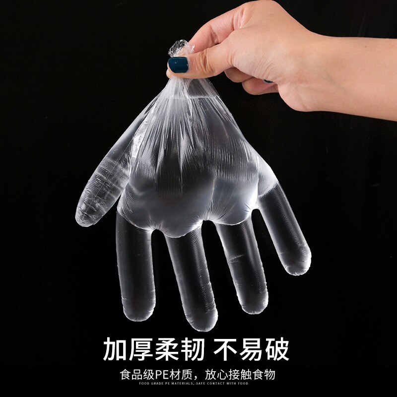 100 stuks wegwerphandschoenen voor de hygiëne, eetbare handschoenen, wegwerphandschoenen van plastic, wegwerphandschoenen
