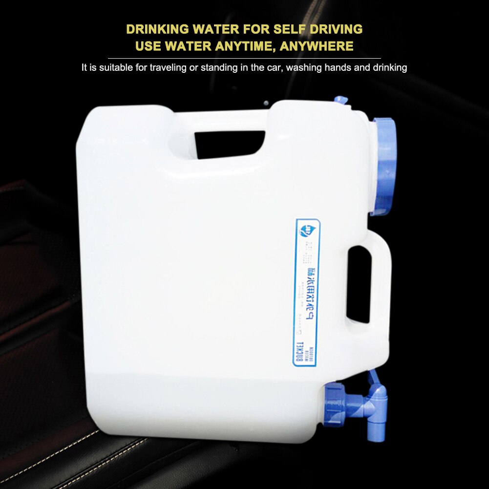 10L 15L Capacity Water Container Portable Outdoo with Faucet + 2 Handles for Camping Picnic Hiking Water Tank Container