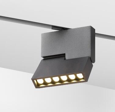 Luces de pista magnéticas de aluminio 6W 12W techo empotrado suspendido LED magnético luces de seguimiento carril iluminación Industrial