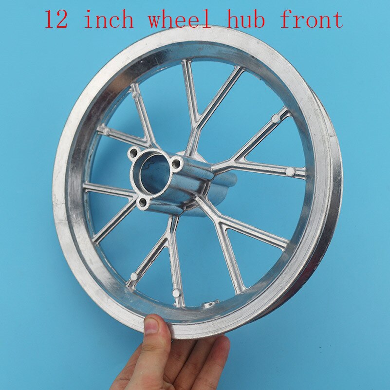 Good 12 inch Aluminum front or rear Rim Wheel Hub Tire fit Bike Scooter cubo de la rueda para patinete recambio: front wheel hub