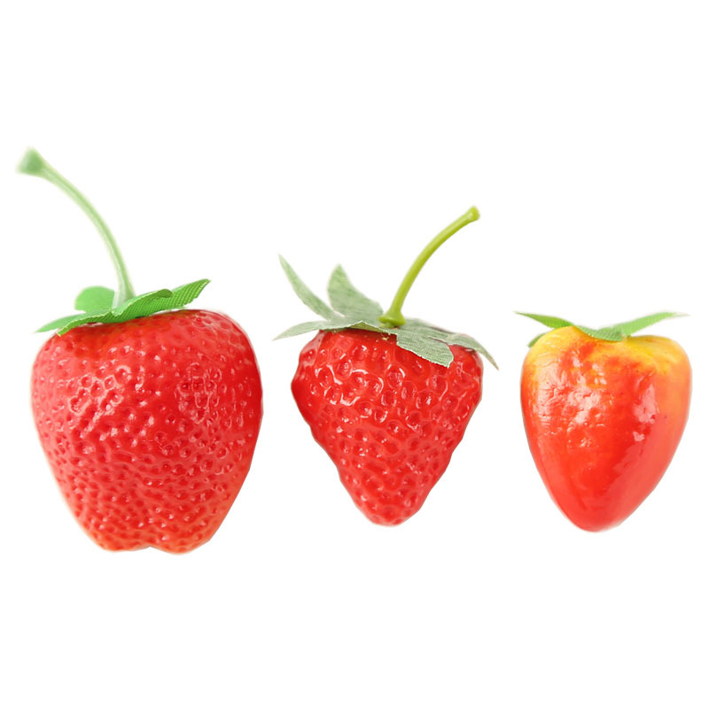 Simulation Strawberry Plastic Foam Model Decor Simulation Fruit Home Furnishing Soft Decoration Decor Photography Props 20PC