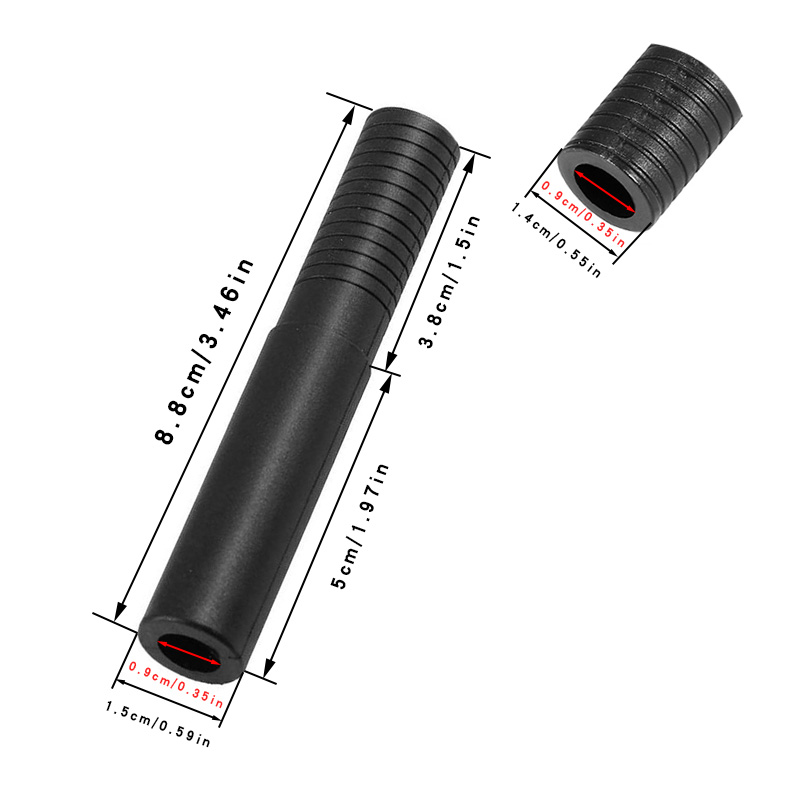 Golf Club Extenders Plastic Extension Rod for Steel Wood Shaft Putter Golf Club Butt Extender: Red