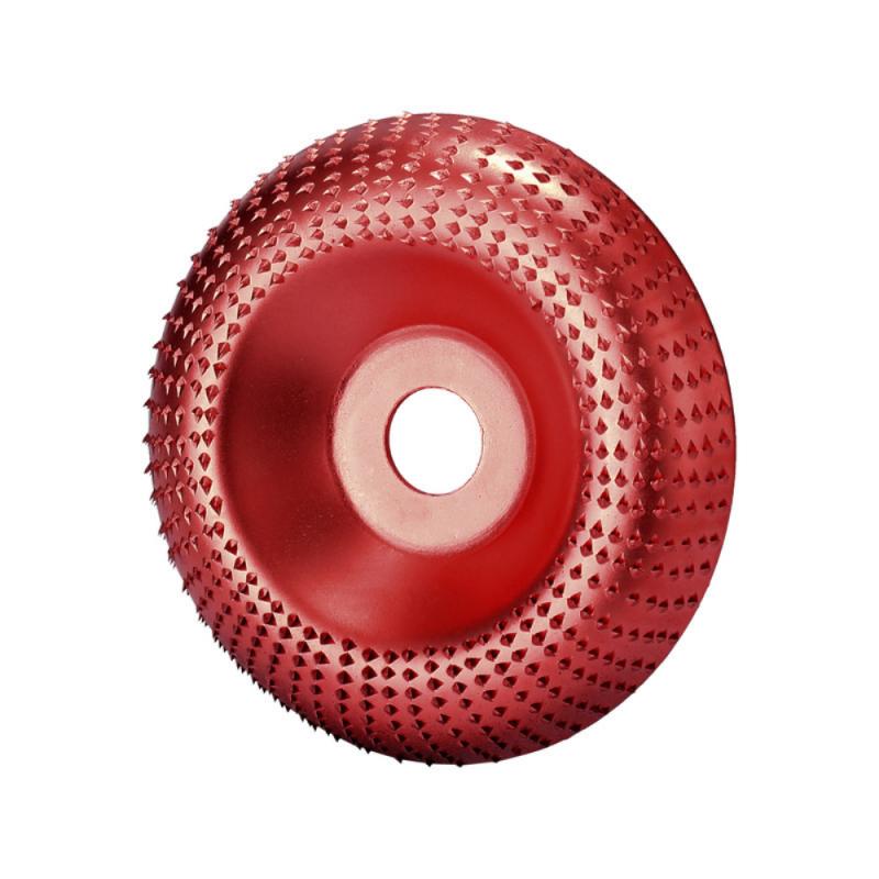 High Quanlity 100mm Wood Grinding Wheel For Angle Grinder Bore Rotary Disc Sanding Wood Carving Tool Abrasive Disc Tools DIY: Wine Red Color