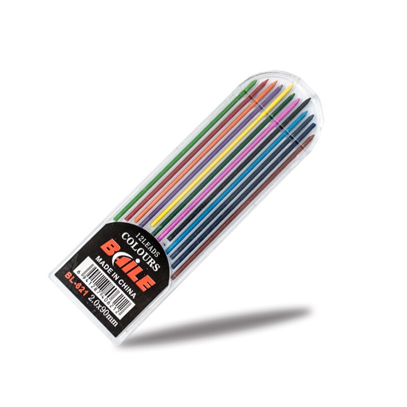 Writing Point 2.0mm Automatic Pencil Drawing Painting Mechanical Pencil Black/Colorful Refills School Office Stationery