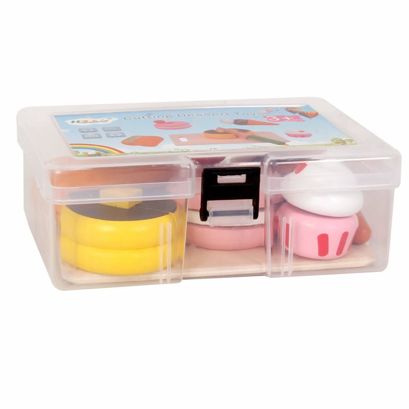 Keuken Set Voor Kinderen Simulatie Dessert Snijden Keuken Speelgoed Kinderen Houten Miniatuur Nep Houten Voedsel