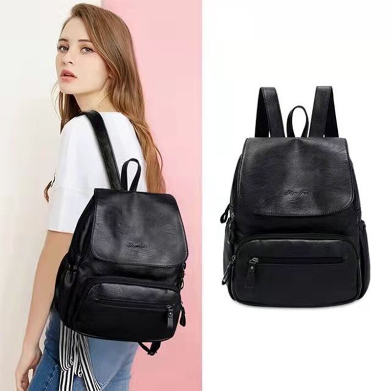 Zaino da donna 2022 nuova versione coreana alla moda borsa da viaggio alla moda All-Match borsa da donna in morbida pelle zaino Casual zaino