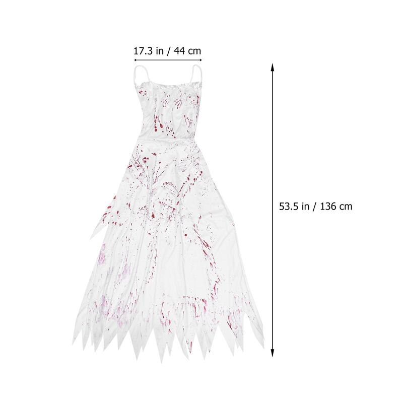 1 Pc Halloween Dress-Up Kostuum Bloody Bruid Outfit Party Kleding Voor Maskerade Prestaties