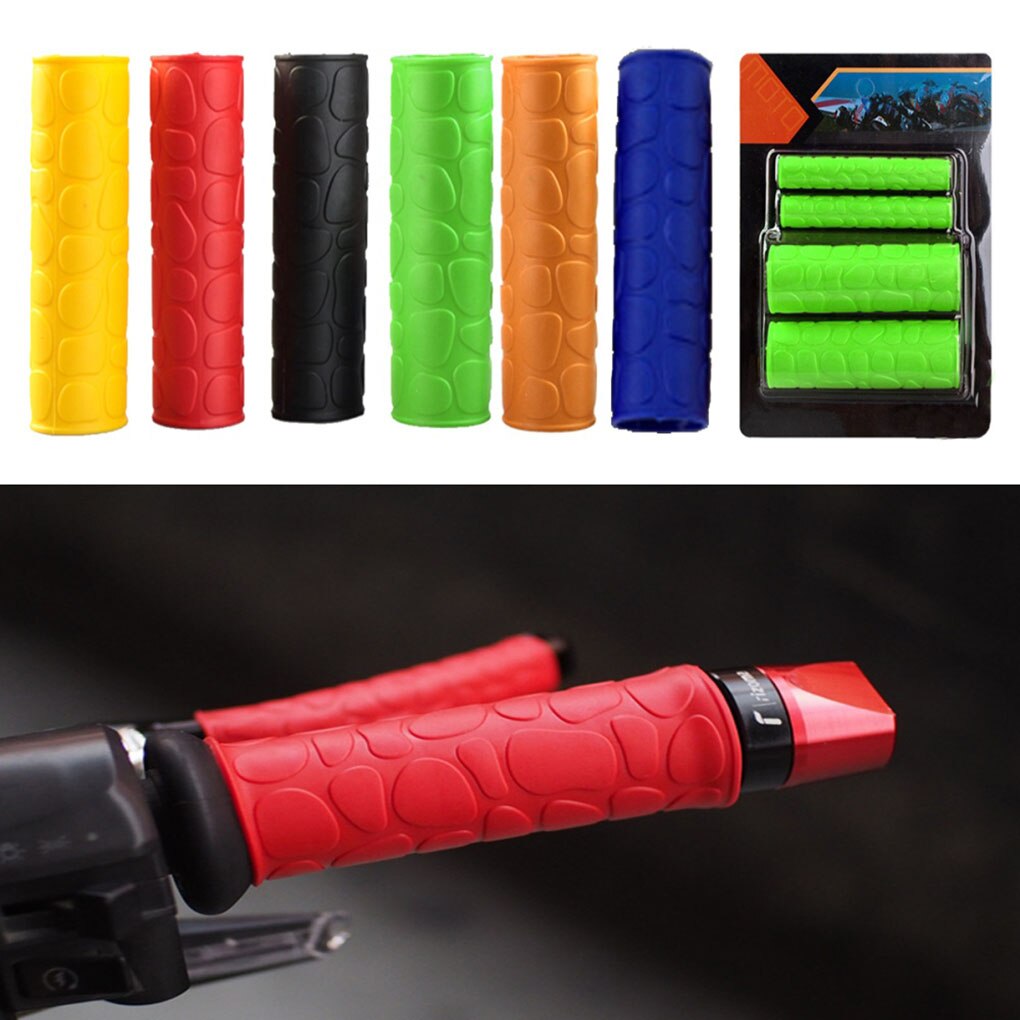 1 Paar Motorcycle Stuur Grip En 1 Paar Rem Koppelingshendel Rubber Fiets Mountainbike Stuur Mouw