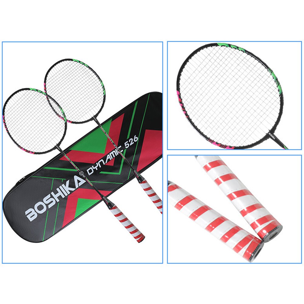 Badminton Racquet Durable Badminton Racket Set for Adults with 6 Shuttlecocks and 1 Carrying Bag