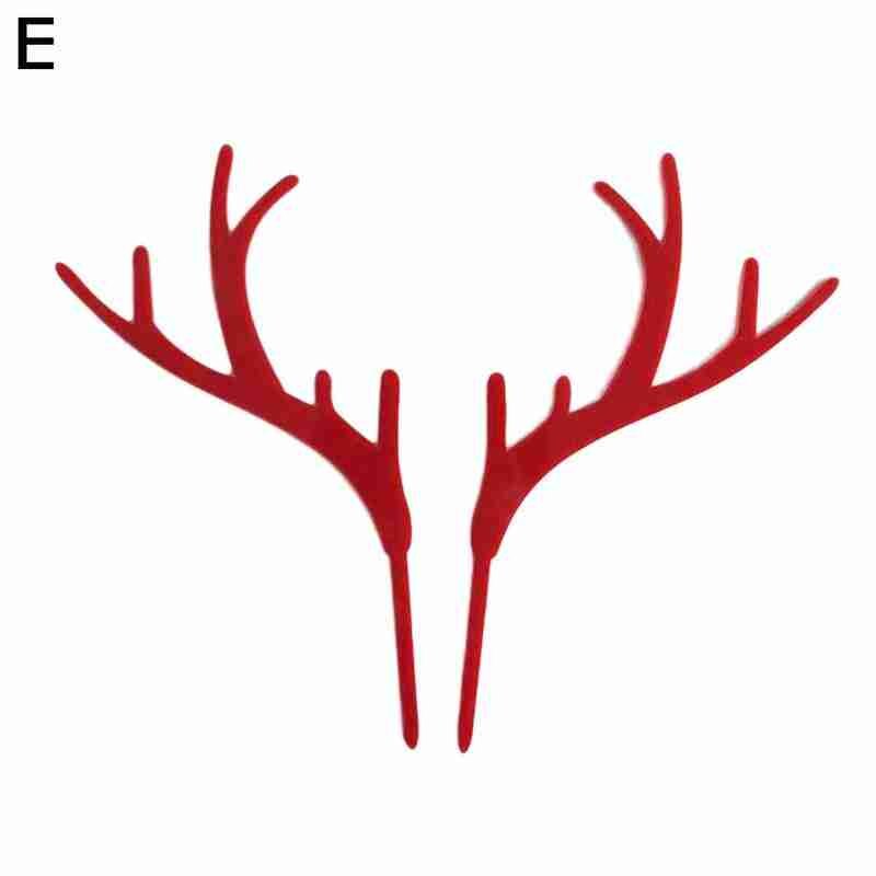 Golden Elk Antler Cake Topper Dessert Decoration Wedding DIY Party Supplies Baby Birthday Party Christmas Decoration: E