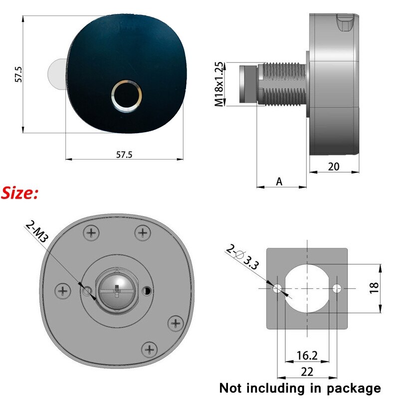 Zinc Alloy Smart Digital Fingerprint Lock Wooden Door Lock Electronic Lock Security Alarm File Drawer Office Cabinet Lock