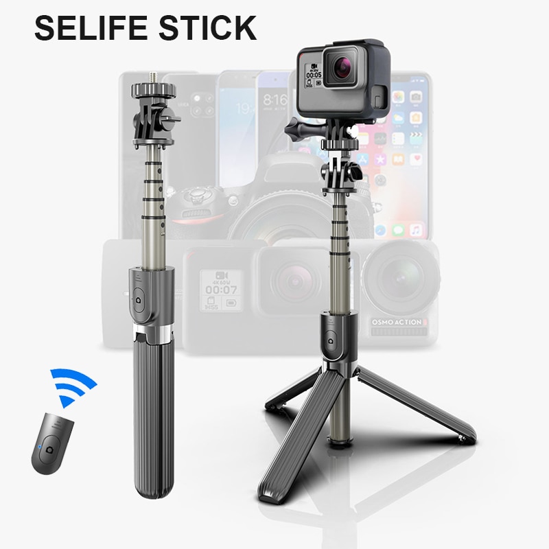 Bluetooth Draadloze Selfie Sticks Statief Opvouwbare Aluminium Monopod Universele Voor Smartphones Gopro Action Camera Houders