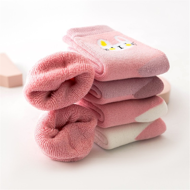5 paia/lotto calzini invernali per bambini addensare più lana di cotone termica calda per bambini calzino bambino neonato calzino da pavimento per 1-10 anni