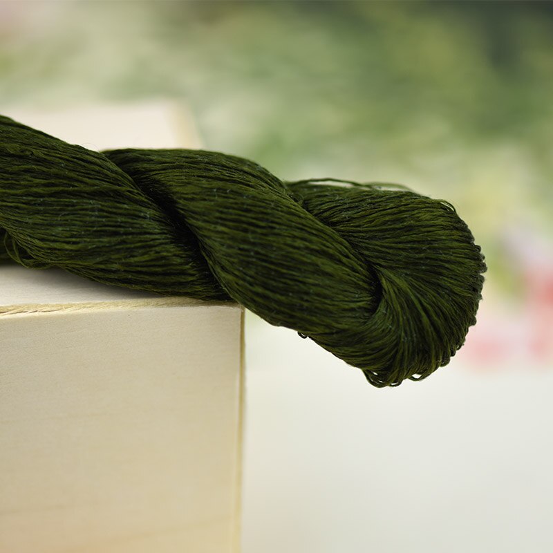 silk embroidery thread / 100% silk thread /hand embroidery embroider cross stitch/artichoke green/8 pure colors: 7