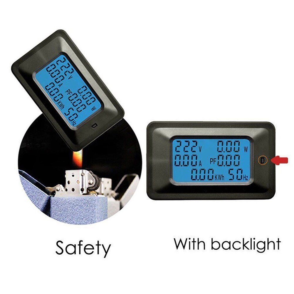 Multifunctionele Lcd Display Tester Gereedschap Power Monitor Energie Ampèremeter Huishoudelijke Watt Meter Backlight Digitale Panel Grote-Screen
