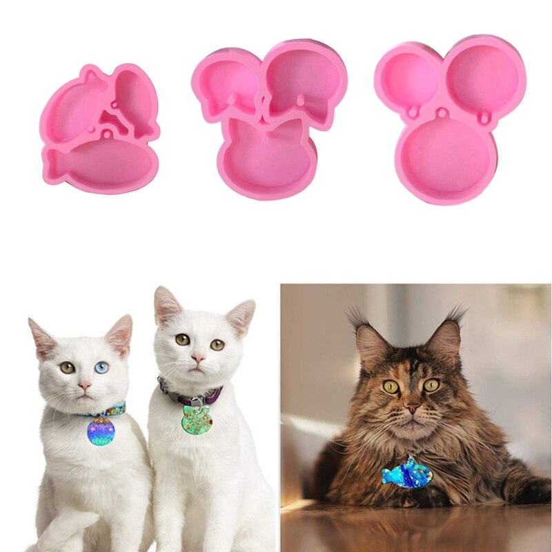 DIY Pet Dog Cat do zawieszenia wymienione formy silikonowe rzemiosło biżuteria narzędzia odlewnicze zawieszki żywica epoksydowa formy