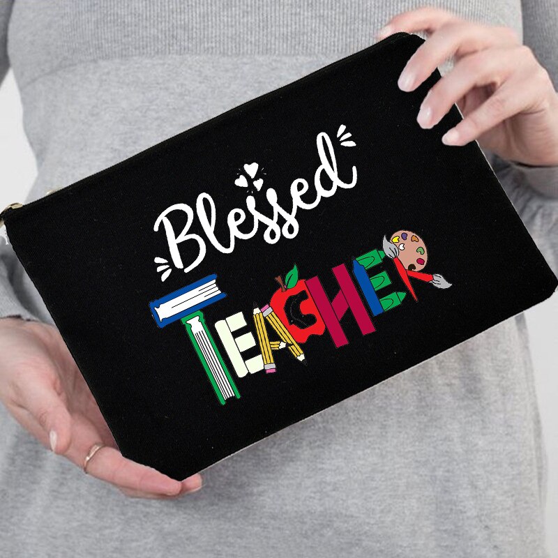 federmäppchen personalisierte Gesegnet Lehrer Tragbare Reise Organisieren Lagerung Beutel Weibliche machen-hoch Kosmetik Tasche Bleistift Tasche Geldbörse Beste Reißverschluss Schönheit fallen