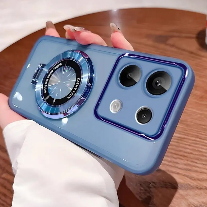 Note 40 Magsafe support magnétique coque en silicone pour Funda Infinix Note 40 Note40 Pro Plus 4G 5G couverture transparente transparente: Tissu de coton / Bleu