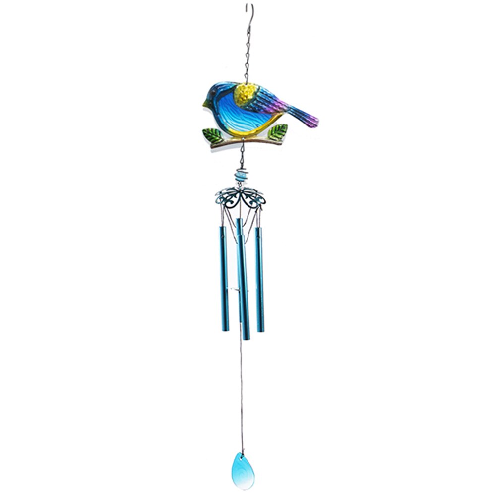 Portable Metal Glass Decor Wind Chimes Cute Bird Wind Chimes Home Window Balcony Yard Hanging Bells Outdoor Garden Ornament: A3