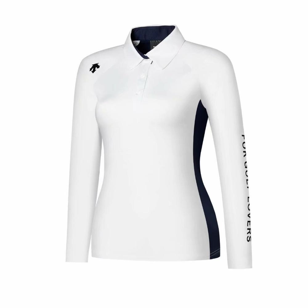 Kvinders sportsbeklædning langærmet golf t-shirt 2 farver golf tøj s-xxl vælg fritid golf tøj: Hvid / Xxl