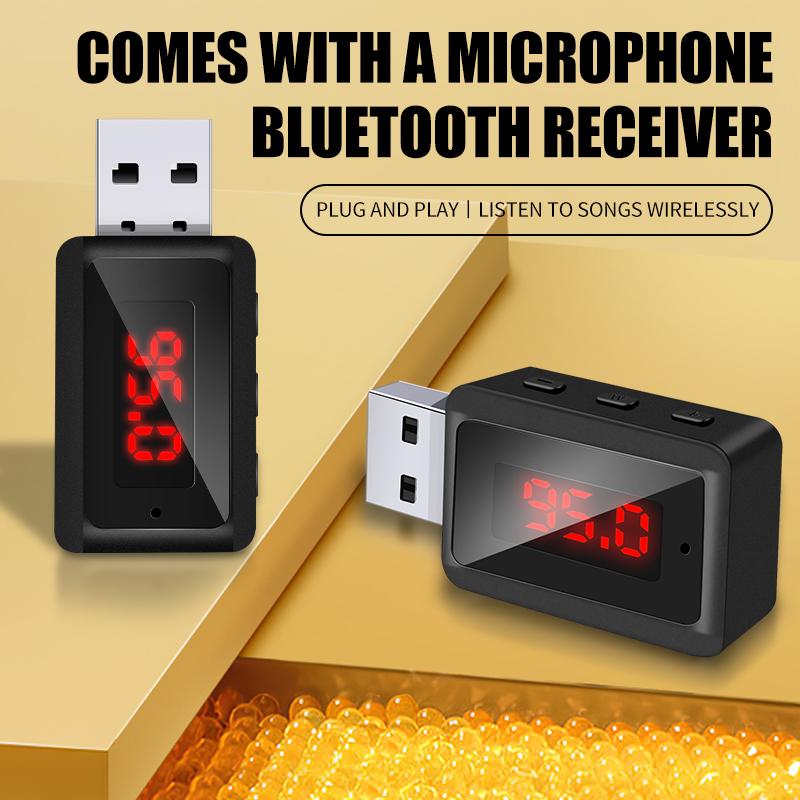 Transmisor FM Bluetooth 5,3 para coche, llamada con manos libres, Mini Kit de alimentación USB para coche, adaptador receptor de Audio inalámbrico estéreo para Radio FM para coche