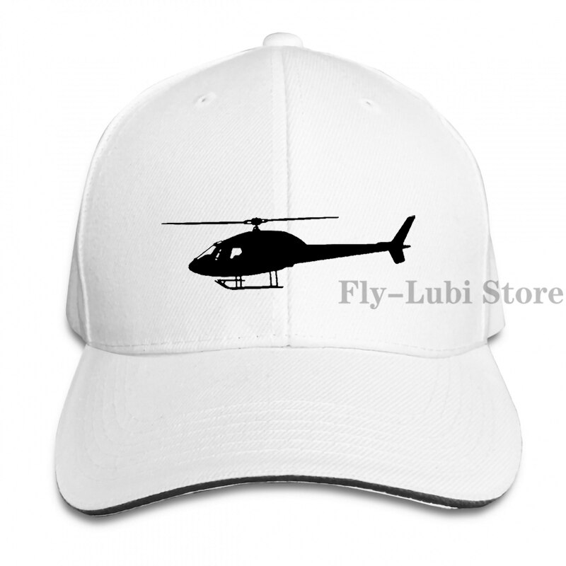 Helicopter Baseball cap men women Trucker Hats adjustable cap: 1-White