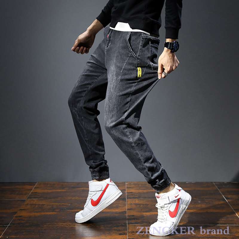 Herfst Oversized Jeans Mannen Stretch Losse 6XL 7XL Mannen Broek Plus Size Jeans Mannen Broek Enkellange lengte Denim Jeans