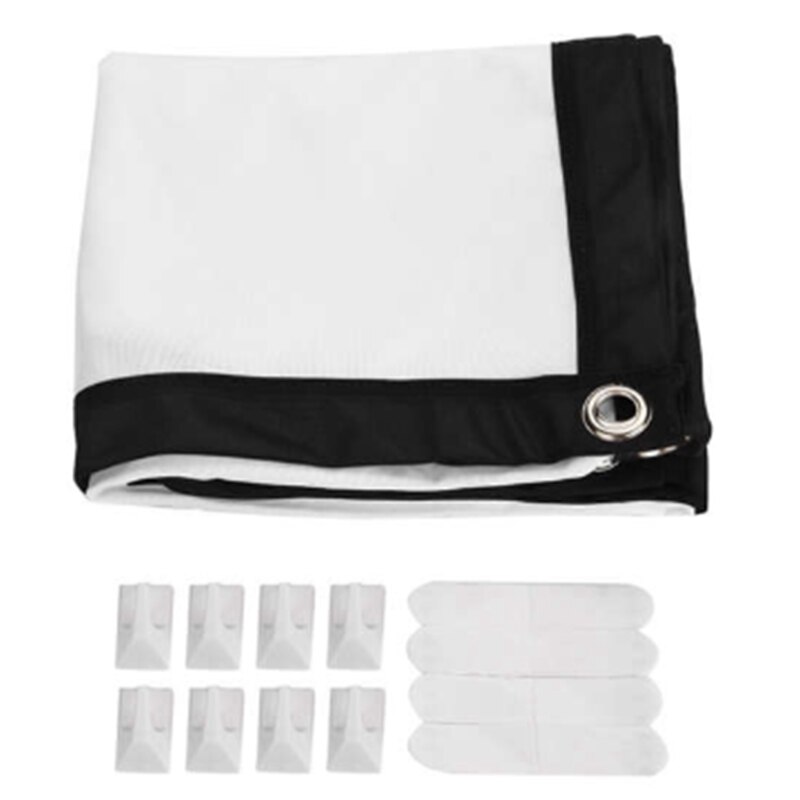 -84 Inch Portable Projection Screens 3D HD Wall Mounted Translucent Projection Screen Canvas 16:9 LED Projector Screen DIY Ho