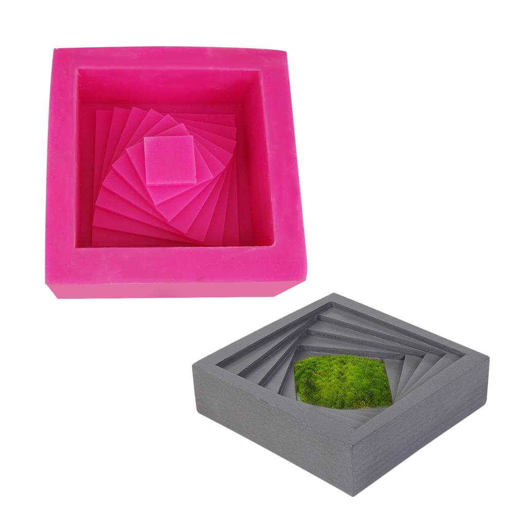 DIY Silicone Plant Pot Mold Concrete Flower Pot Planter Clay Pot Molds Handmade DIY Ashtray Candle Holder Mould Home Decoration