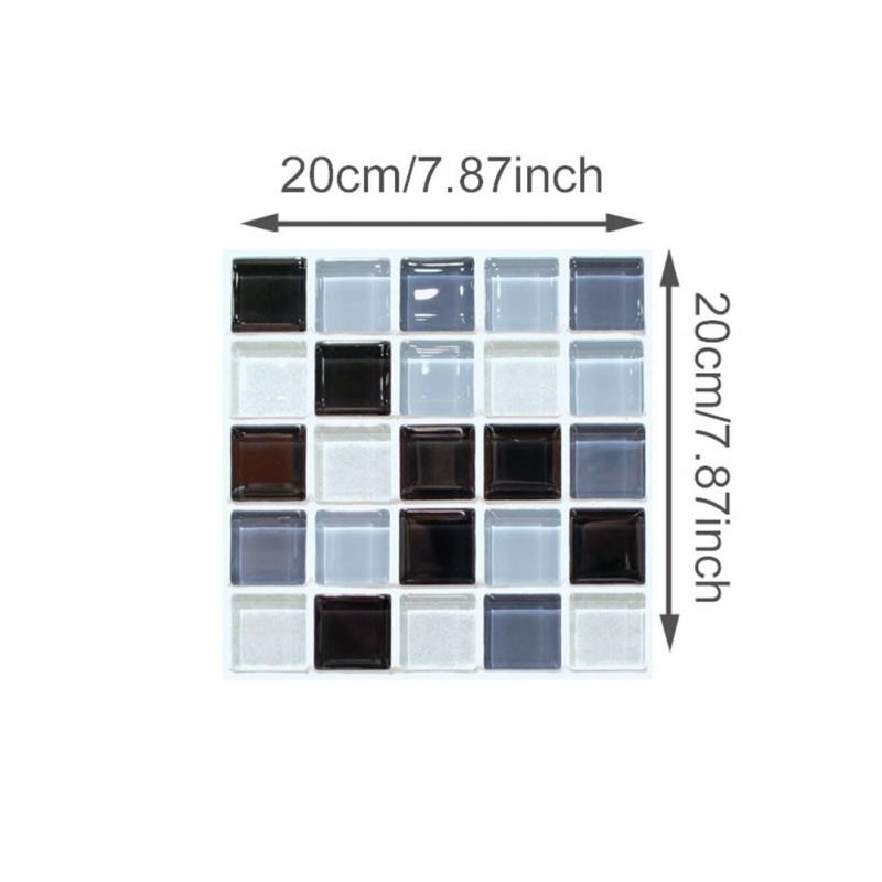 3D Waterproof Wallpaper Bathroom Self-adhesive Waterproof Wallpaper Kitchen Mosaic Wallpaper PVC Wall Stickers Home Decoration
