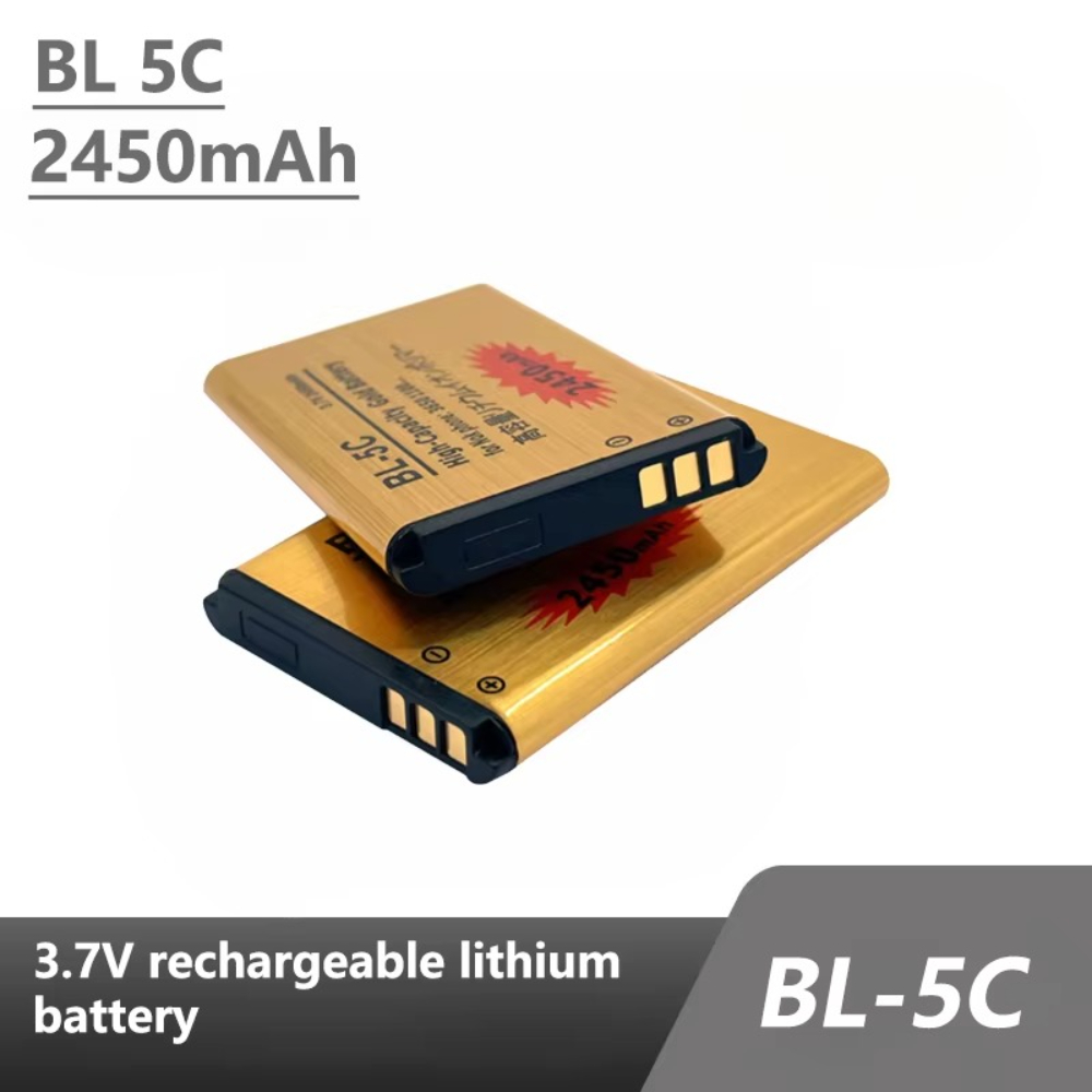 BL-5C batería 3,7 v baterías recargables de iones de litio BL5C 2450mAh para Nokia 2600 1100 1110 1112 2610 6230 6630 BL-5C de teléfono móvil