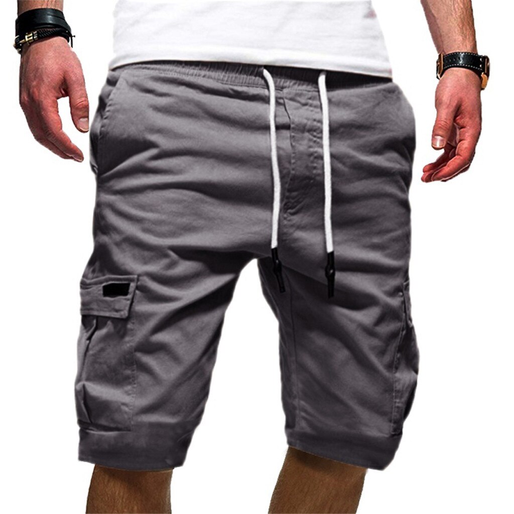 shorts til menn Fitness uformelle løse korte bukser shorts menns sportsshorts med flere lommer -selger