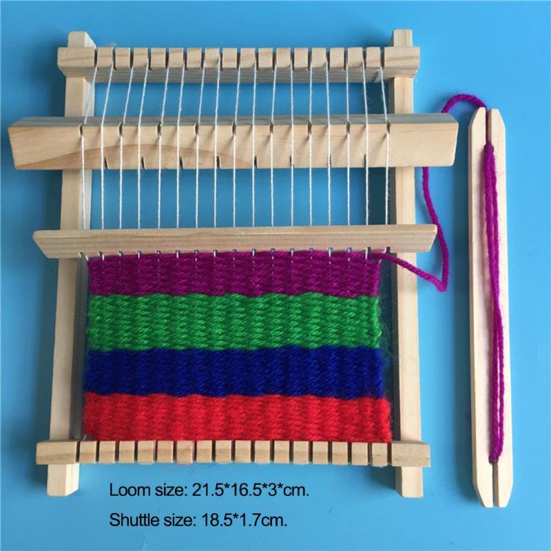 Kids DIY Craft Yarn Needlework Scarf Hand Knitting Machine Children Handmade Loom Stitching Tool Model Assembled Toys Education