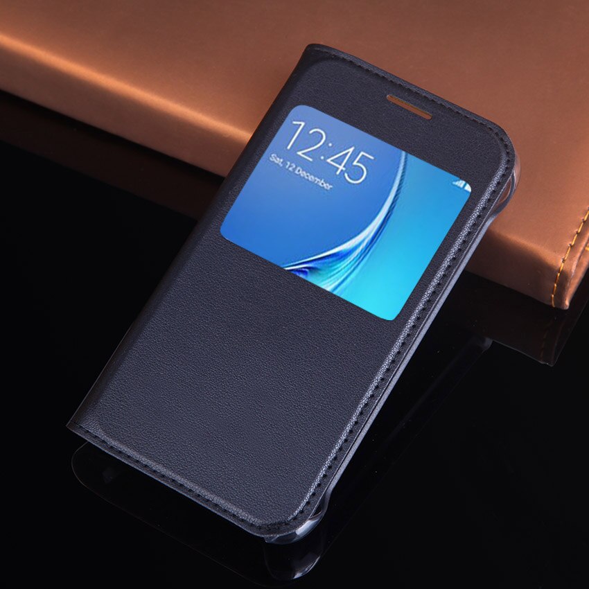 Flip Cover Leather Phone Case For Samsung Galaxy J1 mini J1mini Nxt Duos GalaxyJ1 SM J105 J 1 J100H J100F SM-J105H SM-J105F: For Galaxy J1 / Black
