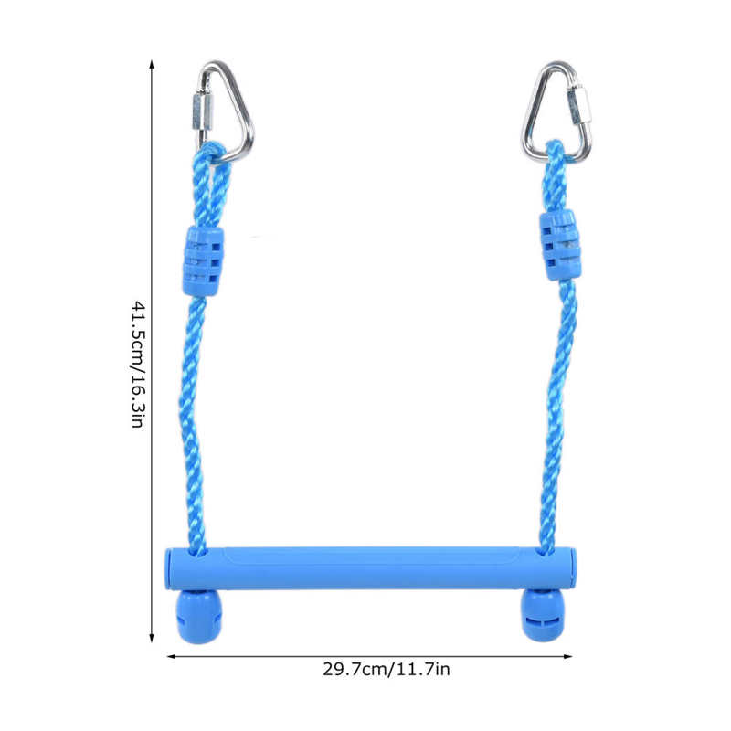 Children Trapeze Swing Climbing Bar Blue Heavy Duty for Indoors Outdoors Courtyards Sports Trapeze Swing Bar Training Play Sets